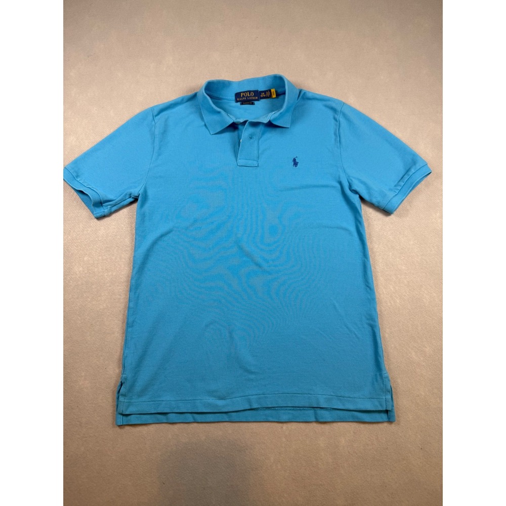 Polo Ralph Lauren Boys Blue Classic Fit Short Sleeve Polo Shirt Size L 14-16